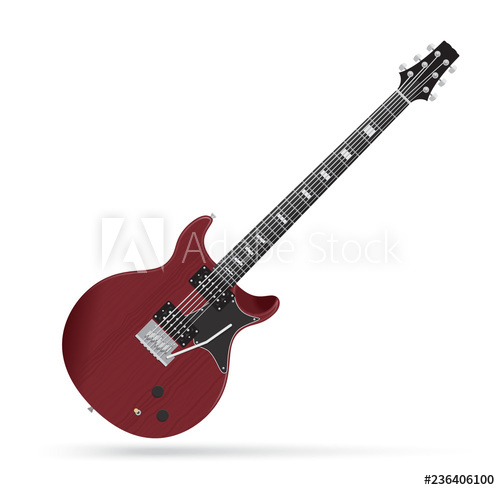 Vector Illustration Of An Electric Guitar Isolated On White 500x490 Vector Illustration Of An Electric Guitar Isolated On White