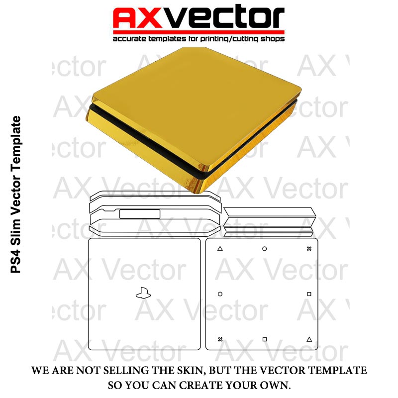 800x800 Slim Vector Template, Contour Vector Template For Skin, Decal