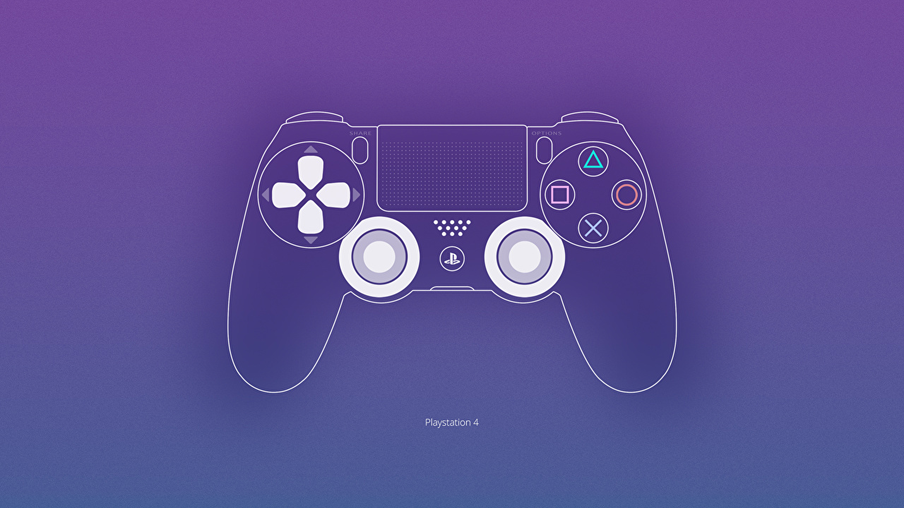 1280x720 Pictures Gamepad Dualshock Console Computers Painting Art Vector