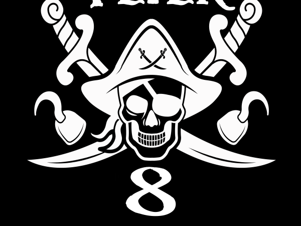 600x450 Custom Name Age Birthday Pirate Editable T Shirt Vector