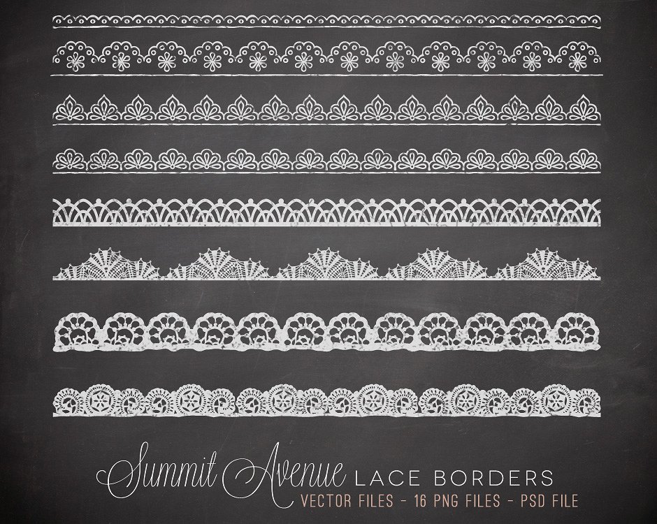 940x750 Vintage Lace Borders