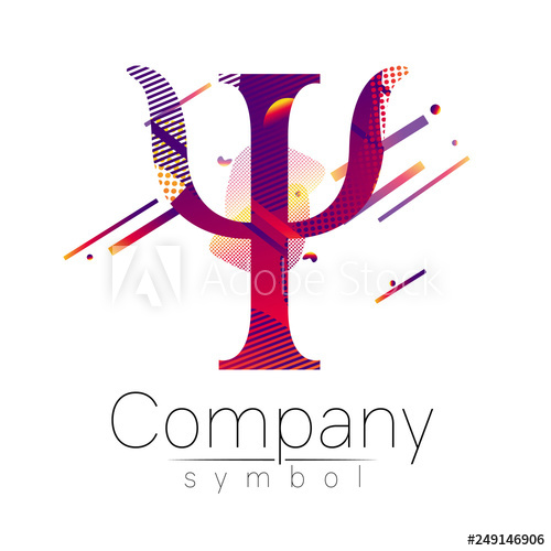 500x500 Modern Logo Of Psychology Letter Psi Fluid Style Logotype