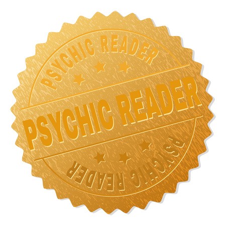 450x450 Psychic Reader Gold Stamp Medallion Vector Golden Award