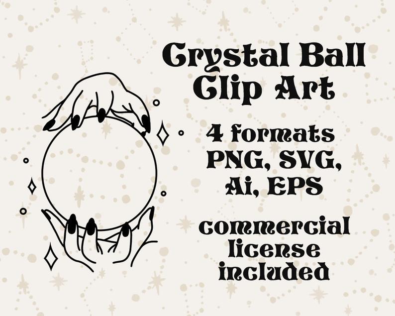794x635 Crystal Ball Clip Art Hands Fortune Teller Vector Crystal Etsy