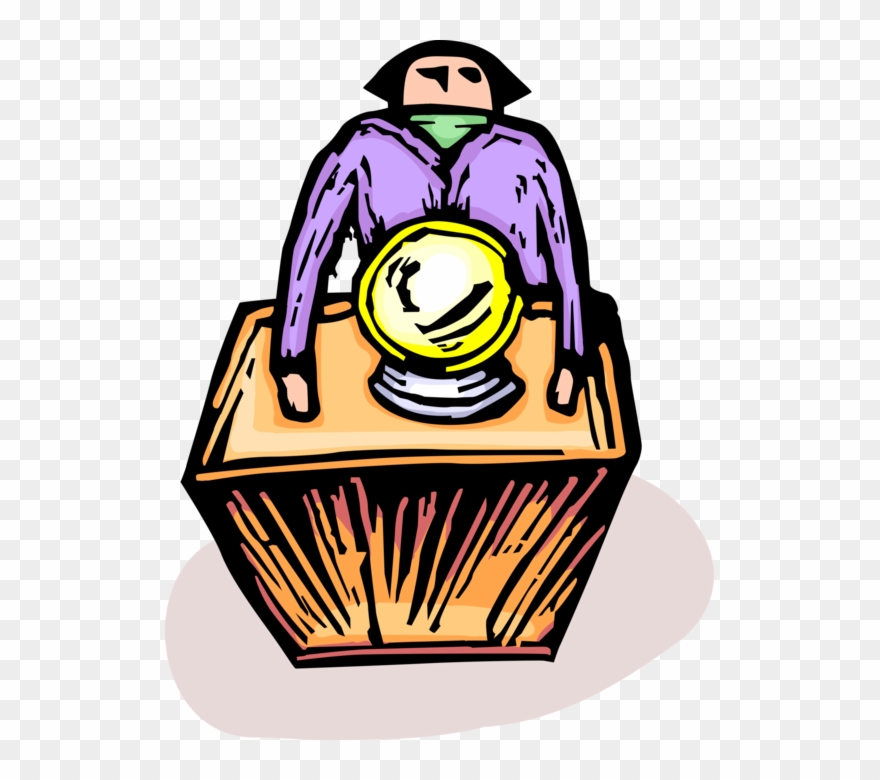 880x780 Vector Illustration Of Psychic Fortune Teller Crystal Clipart