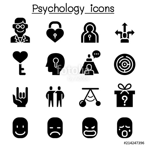 500x500 Psychology Icon Set Stock Image And Royalty Free Vector