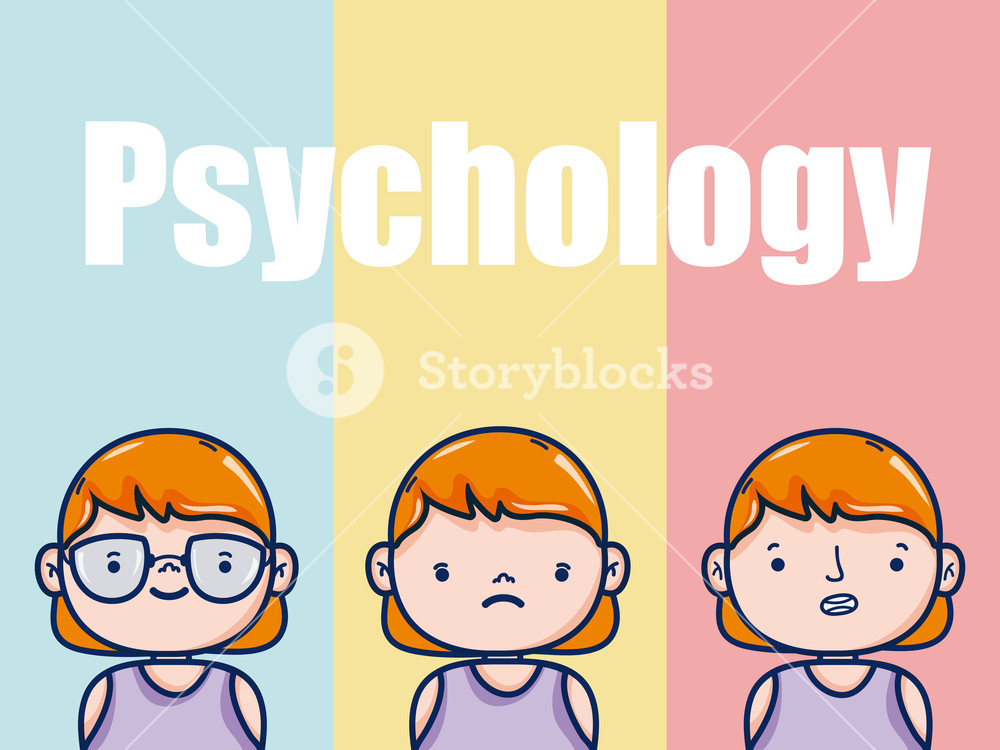 1000x750 Psychology For Girl Kid Cartoon Over Colorful Background Vector