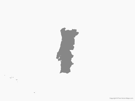 460x345 Vector Map Of Portugal