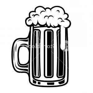 300x300 Photostock Vector Beer Glass Vector Silhouette Isolated On White