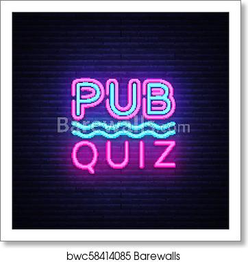 362x382 Pub Quiz Night Announcement Poster Vector Design Template Quiz