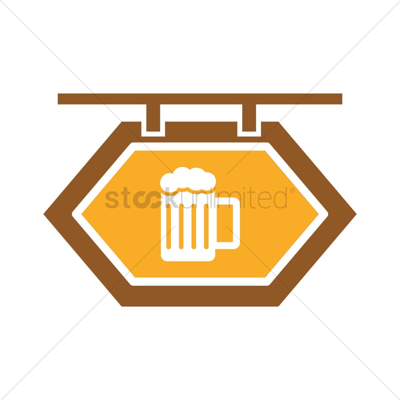 1300x1300 Pub Sign Board Vector Image