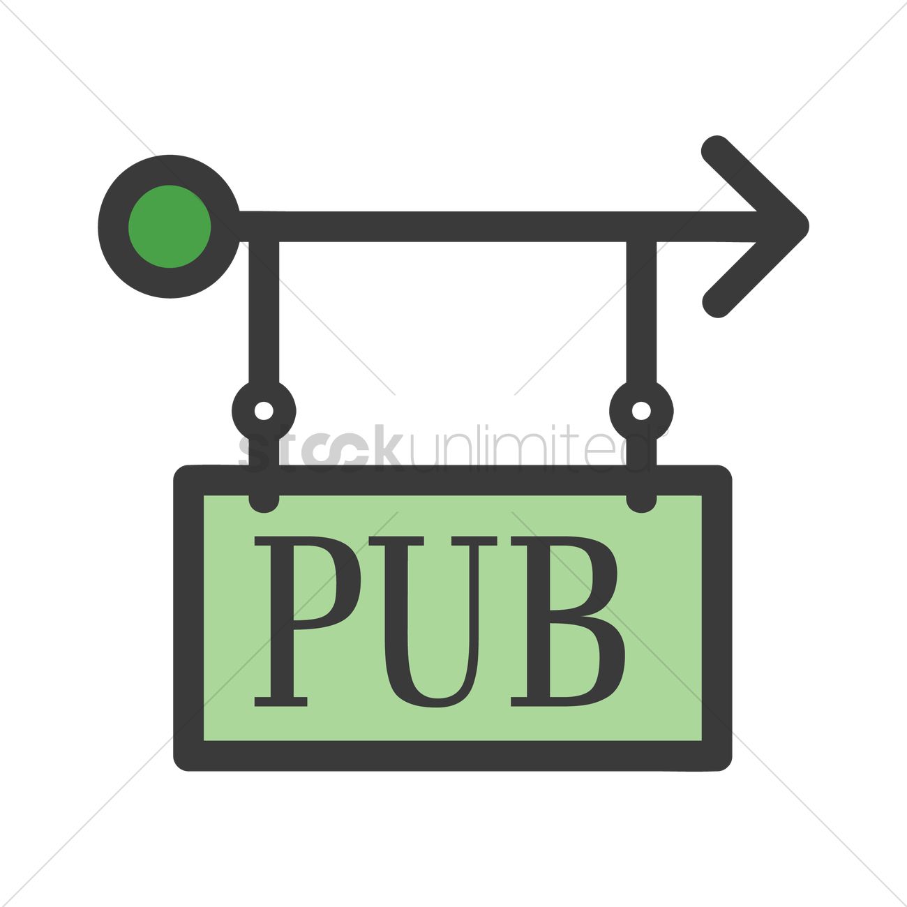 1300x1300 Pub Sign Board Vector Image