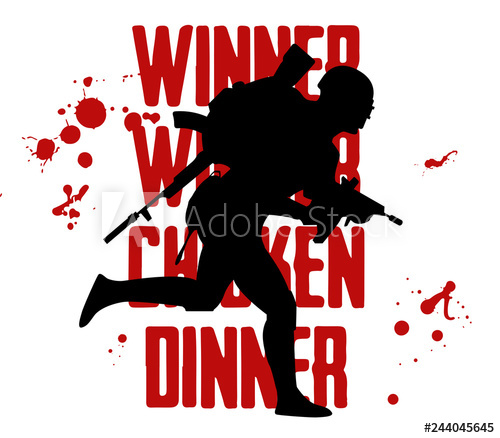 500x438 Silhouette Of A Running Soldier, Pubg Player In Uniform