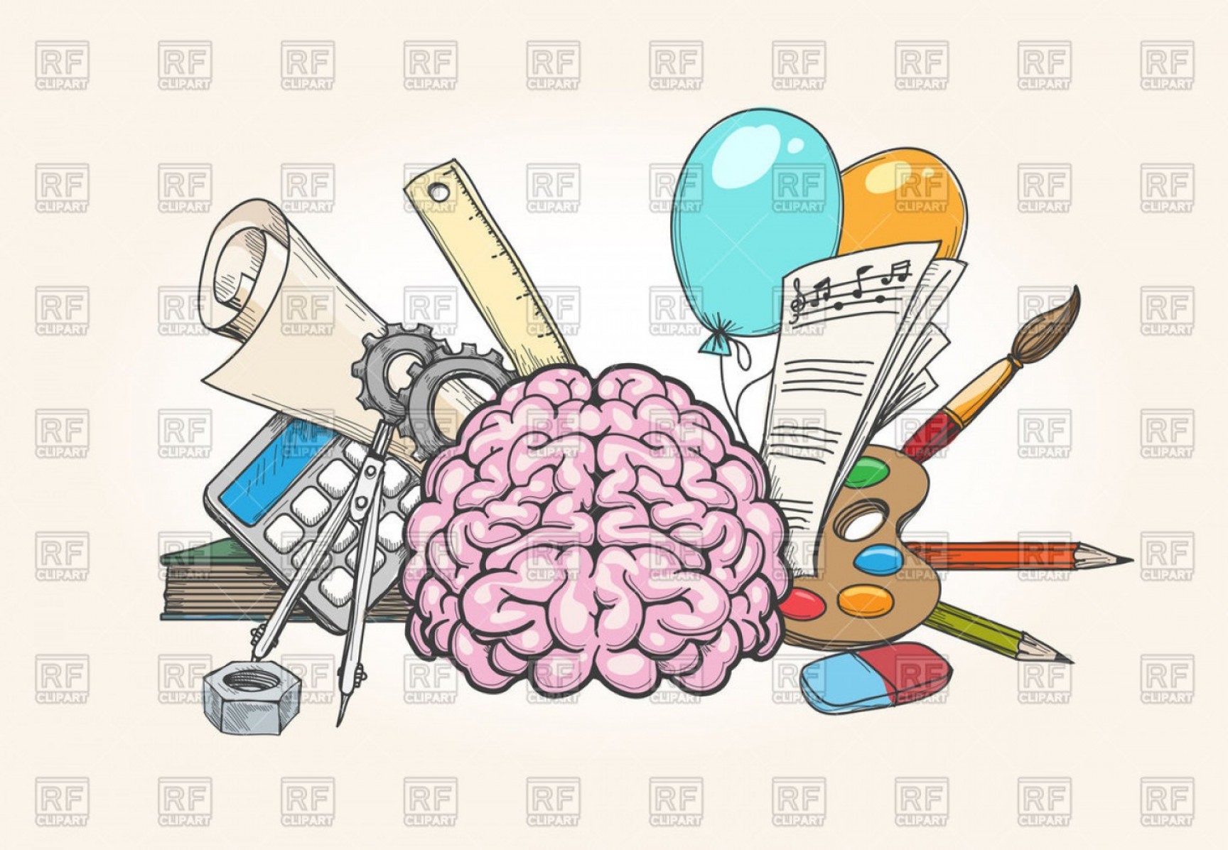 1728x1196 Brain Clipart Vector Image Of A Human