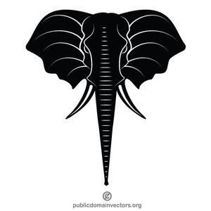 300x300 Elephant Silhouette Vector Graphics Animals Vectors Public