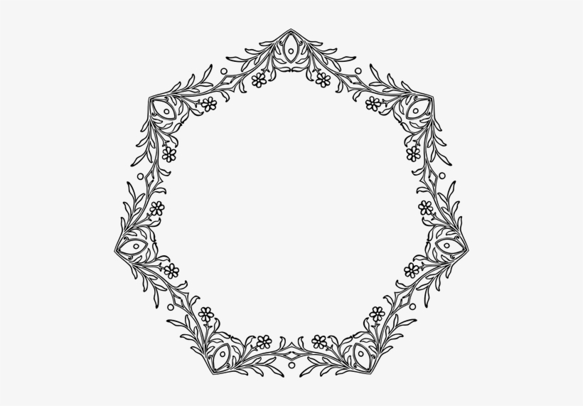 820x571 Flowery Vintage Frame Vector Symbol