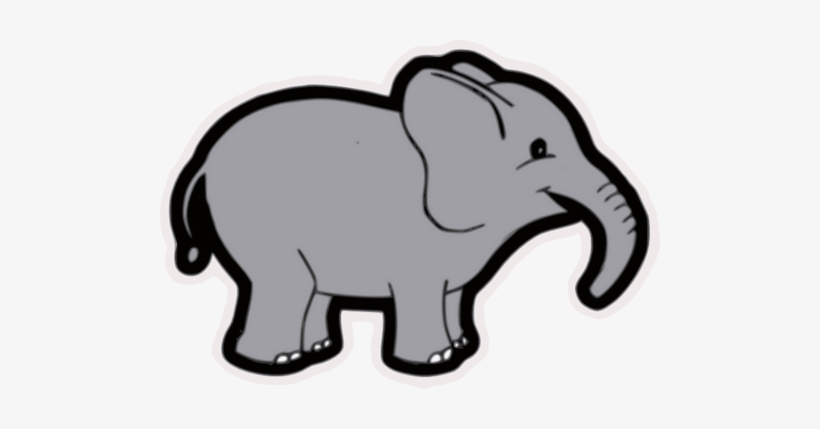 820x429 Baby Elephant Vector Clip Art