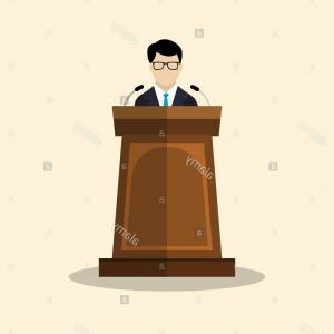 300x300 Photostock Vector Podium Public Speaking Vector Icon Politician