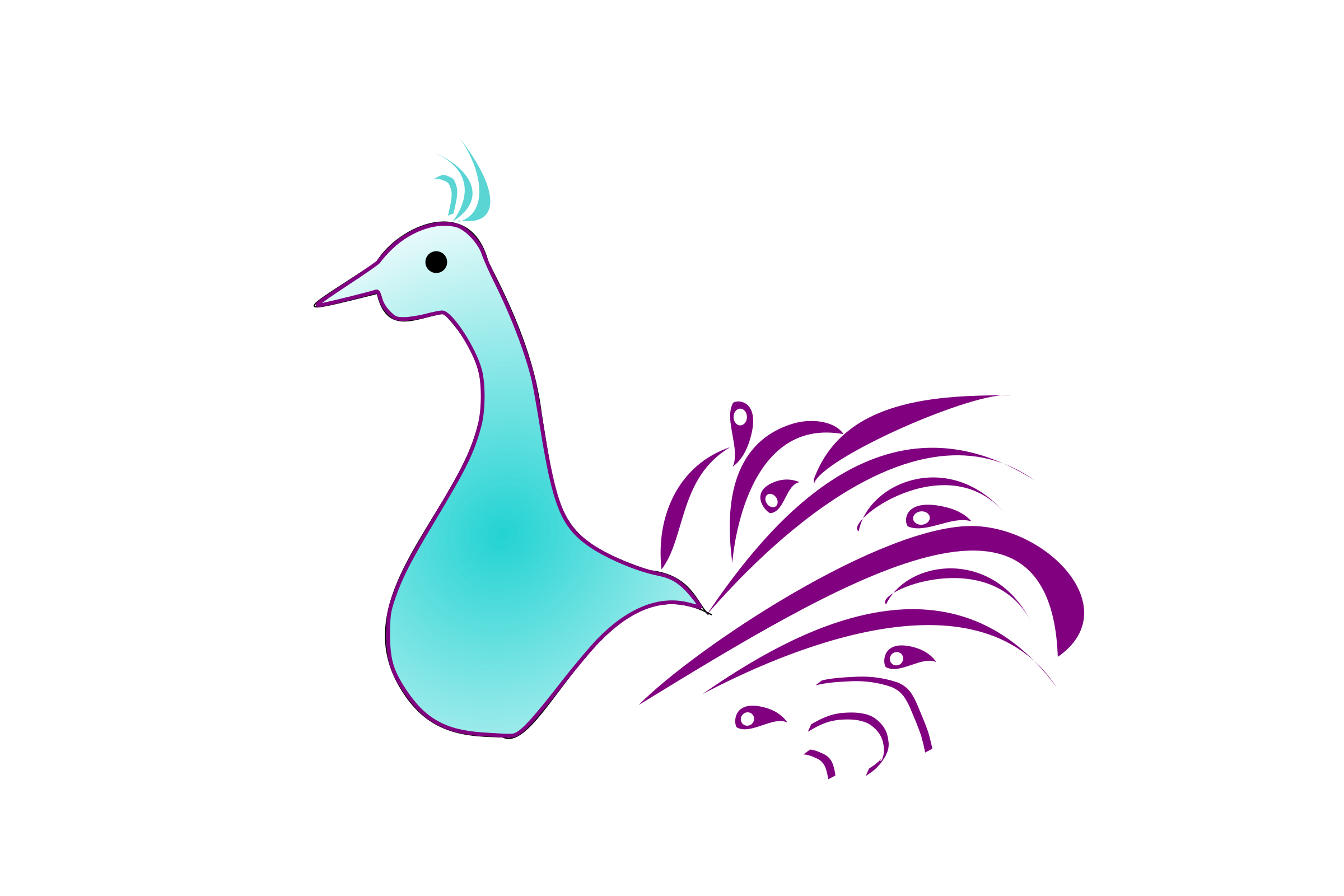 Peacock Vector Clipart Image 2400x1600 Peacock Vector Clipart Image