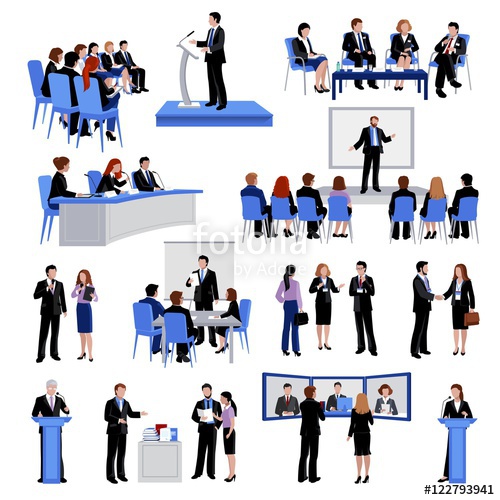 Public Speaking People Flat Icons Collection Stock Image 500x500 Public Speaking People Flat Icons Collection Stock Image