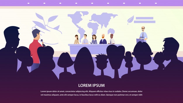 Public Speaking Flat Set Vector Free Download 626x352 Public Speaking Flat Set Vector Free Download