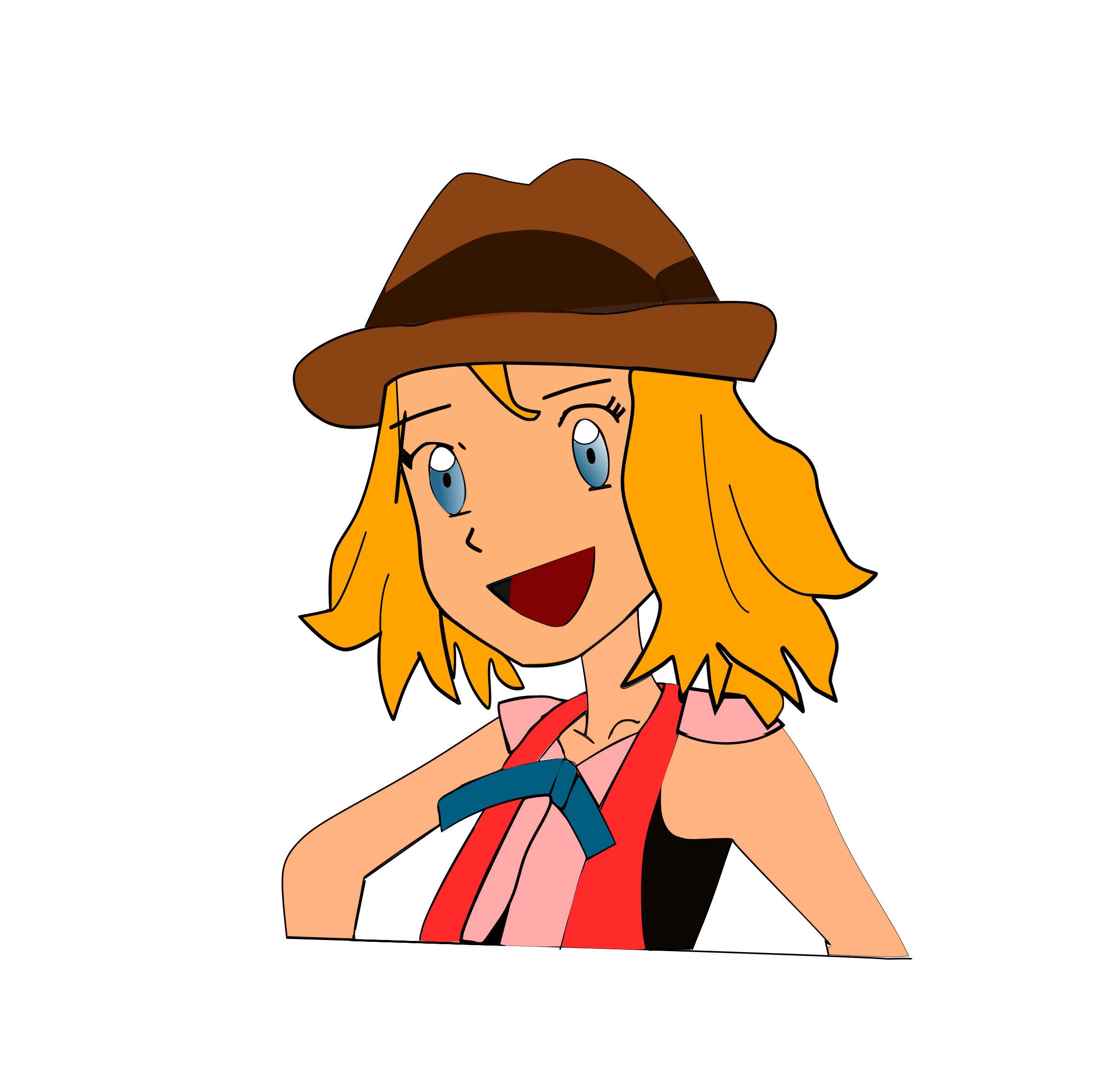 Cartoon Girl In Cowboy Hat Vector Clipart Image 2400x2349 Cartoon Girl In Cowboy Hat Vector Clipart Image