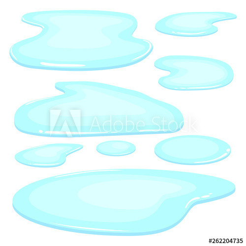 500x500 Water Puddle Vector Design Illustration Isolted On White