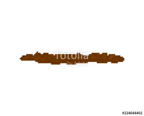 500x404 Dirt Pixel Art Bit Dirty Puddle Vector Illustration Stock