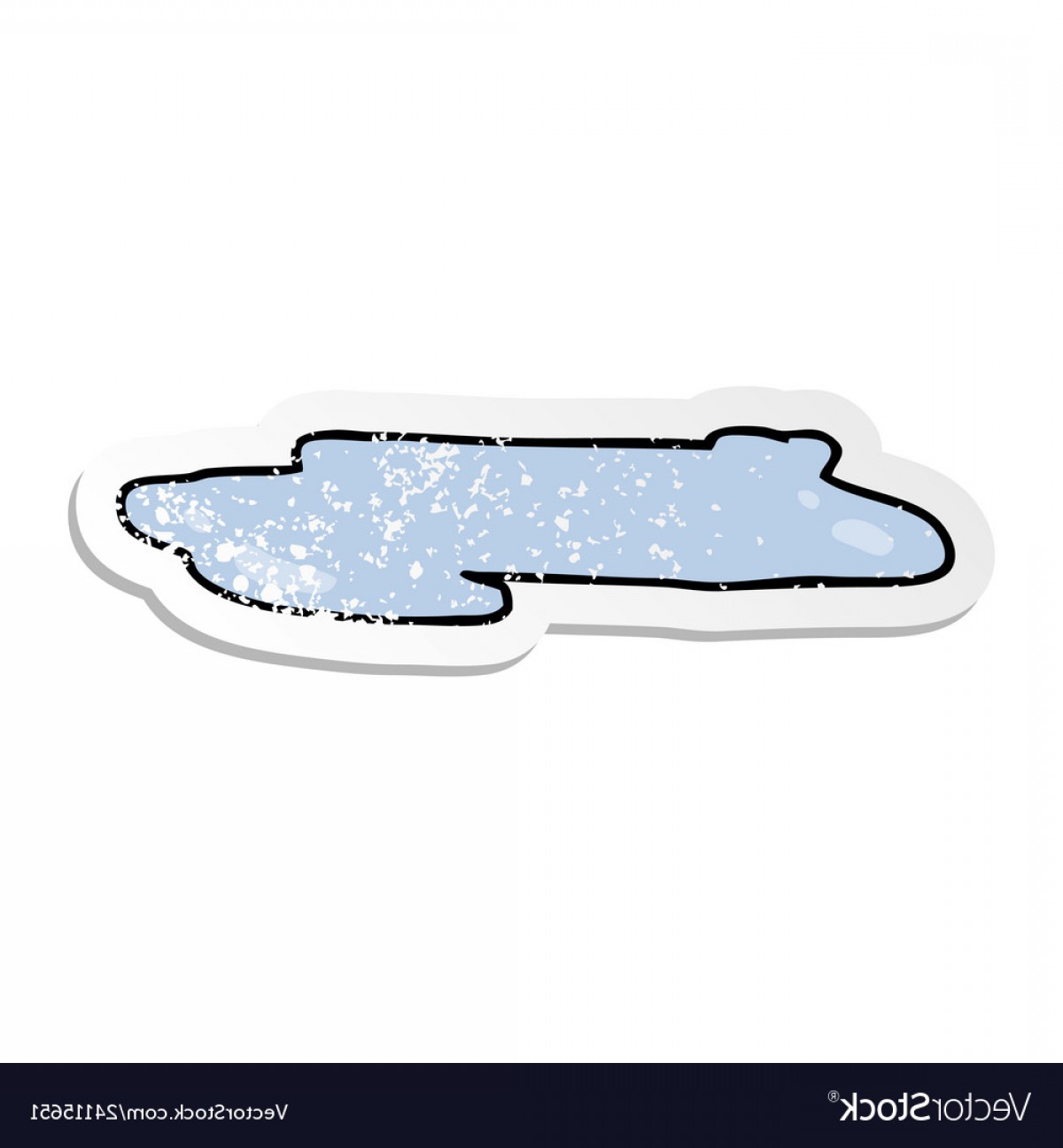 1200x1296 Distressed Sticker Of A Cartoon Water Puddle Vector Geekchicpro