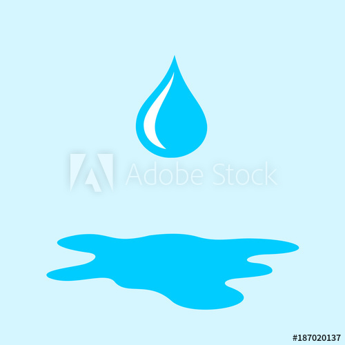 500x500 Dro And Droplet Is Falling During Rain Puddle Of Water