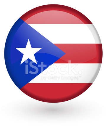 362x439 Puerto Rican Flag Vector Button Stock Vector