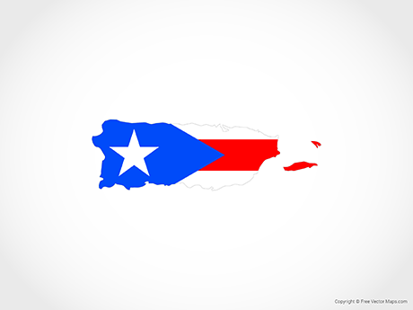 460x345 Vector Map Of Puerto Rico