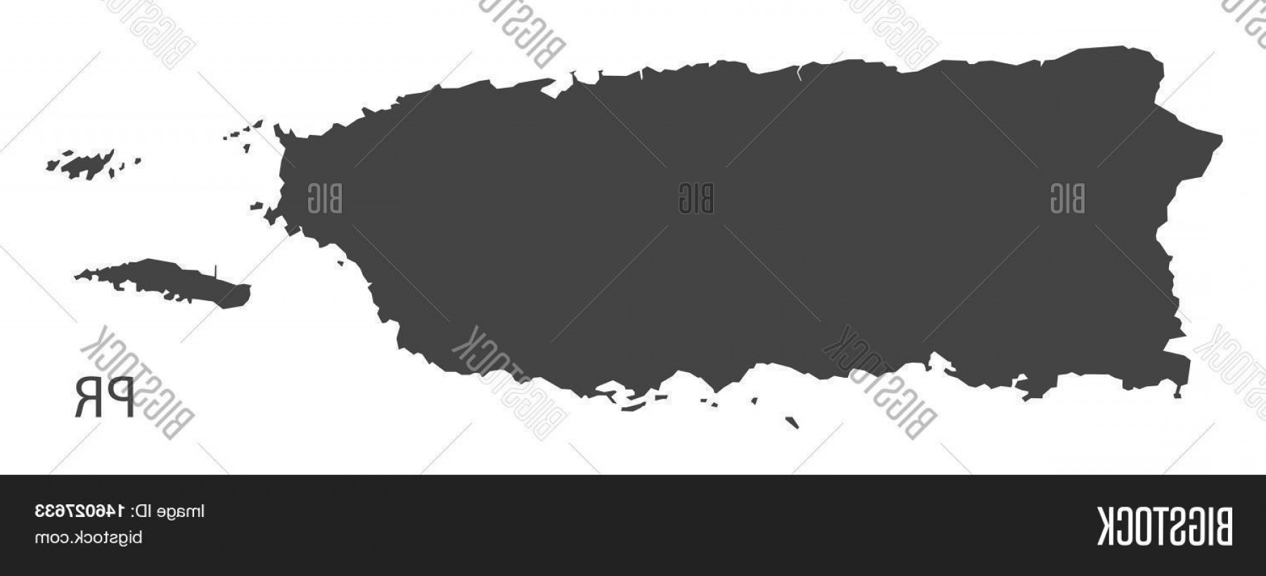 1800x819 Puerto Rico Map Vector Lamaison