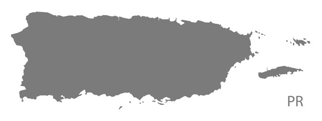 640x240 Puerto Rico Map Grey Stock Image And Royalty Free Vector