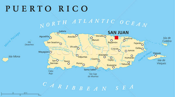 600x332 Puerto Rico Political Map Vector Illustration Peter Hermes
