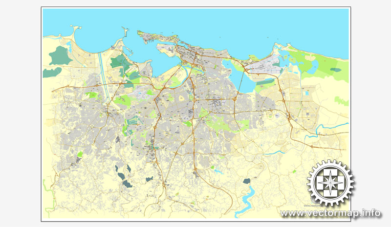 800x466 San Juan, Puerto R Us In Adobe Pdf, Printable Vector Street City