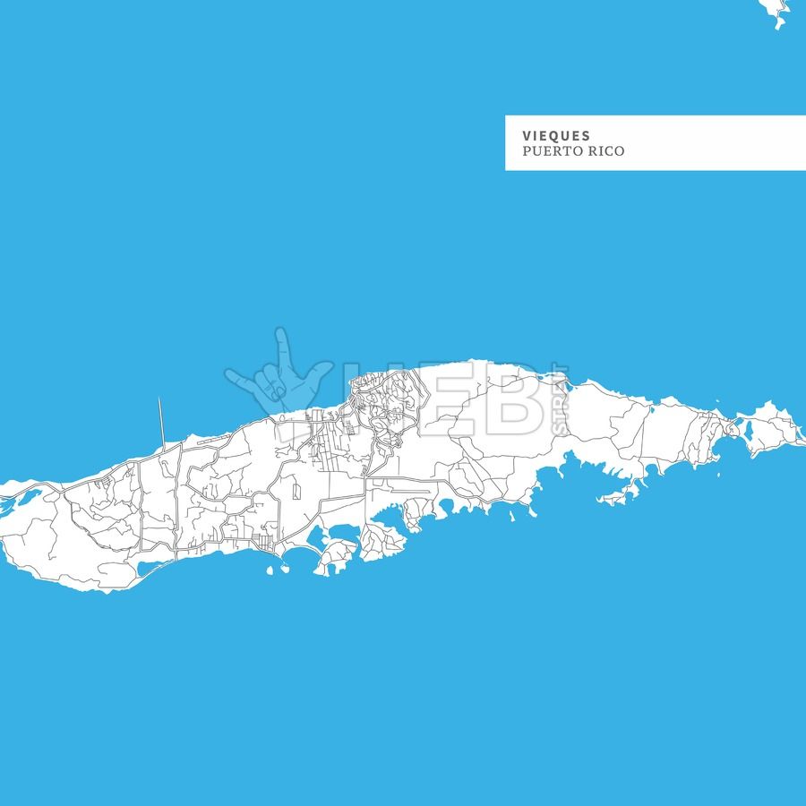 900x900 Map Of Vieques Island Maps Map, Puerto R Map Vector