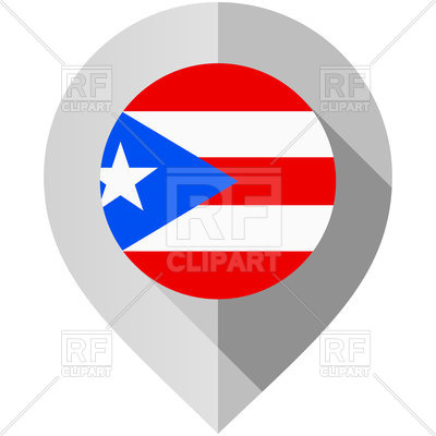 400x400 Map Marker With Flag Of Puerto Rico Vector Image Of Icons