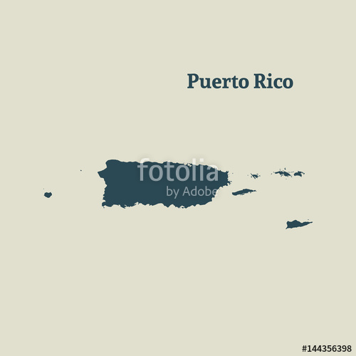 500x500 Outline Map Of Puerto R Vector Illustration Stock Image