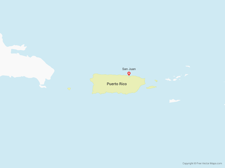 460x345 Vector Maps Of Puerto Rico Free Vector Maps