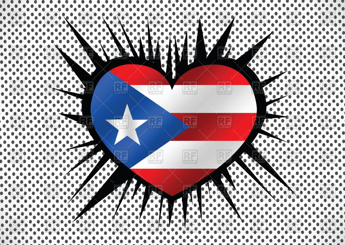 1200x851 Heart Shaped Flag Of Puerto Rico Vector Image Of Signs, Symbols