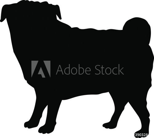 500x448 Creative Vector Hand Drawn Doodle Vector Illustration Of Pug Dog