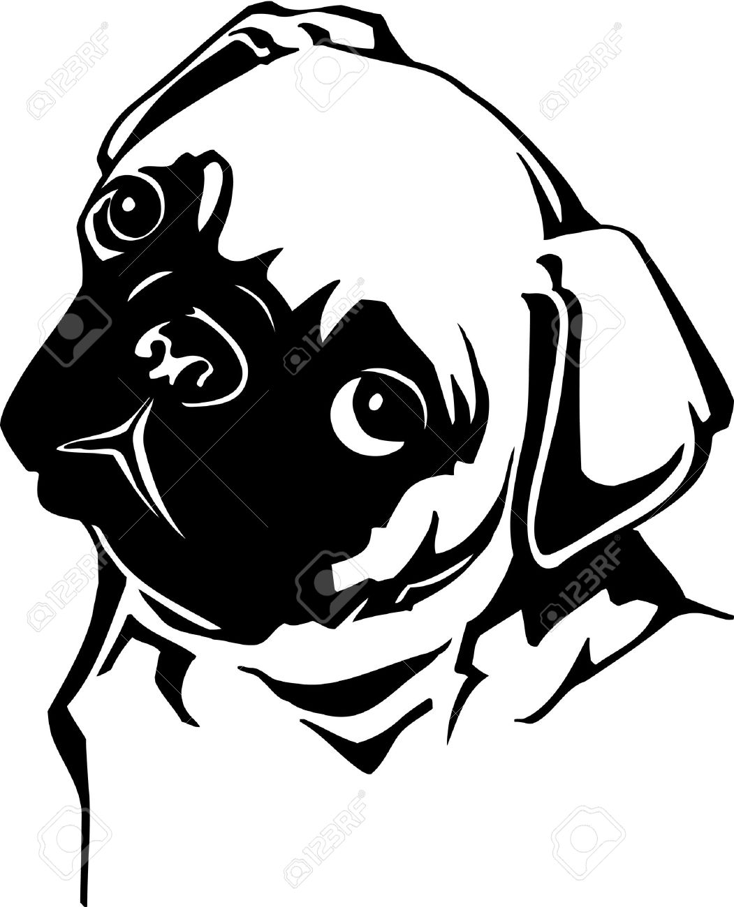 1051x1300 Free Pug Clipart