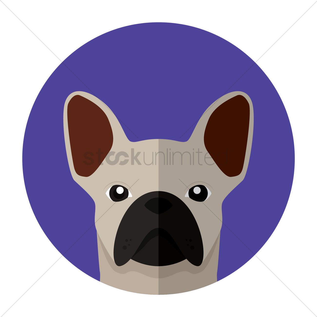 1300x1300 Free Pug Vector Image
