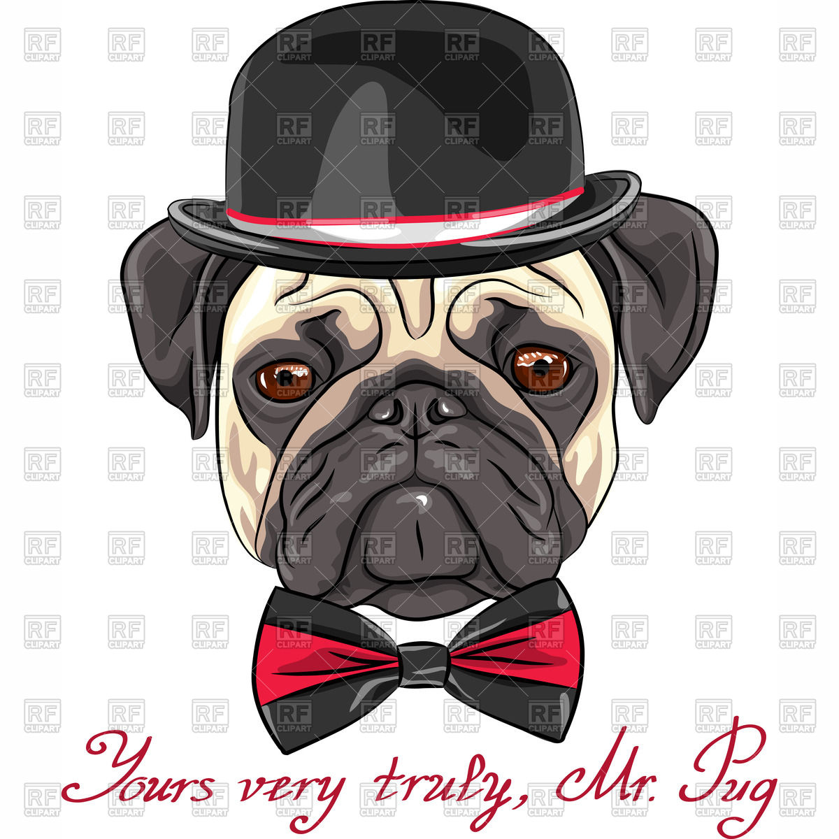 1200x1200 Hipster Dog In A Hat And Bow Tie