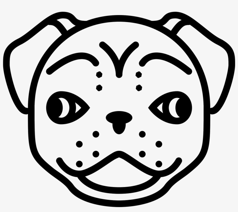 820x731 Pug Vector Face