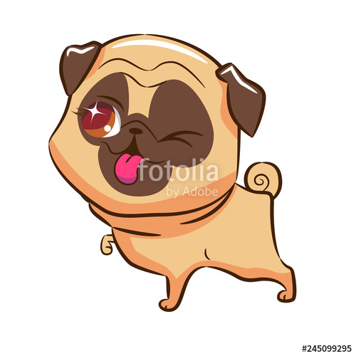 500x500 Pug Design Clipart Stock Image And Royalty Free Vector