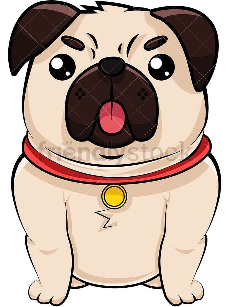 800x1067 Chubby Pug Dog Clipart Of Animals Cartoon Dog, Pugs, Vector
