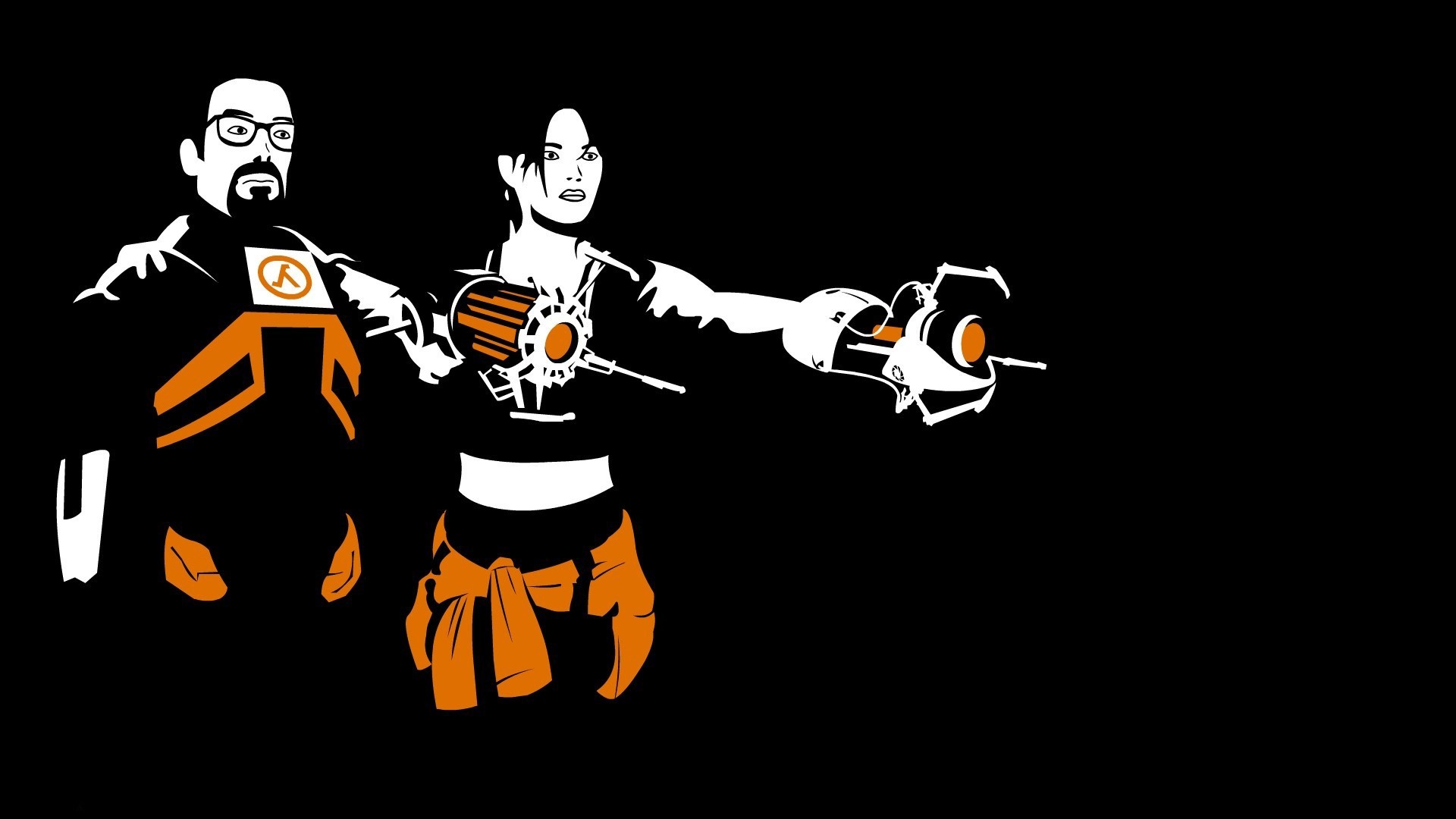 Wallpaper Px, Black Background, Half Life Orange 1920x1080 Wallpaper Px, Black Background, Half Life Orange
