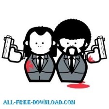 Free Pulp Fiction Cartoon Image 225x225 Free Pulp Fiction Cartoon Image